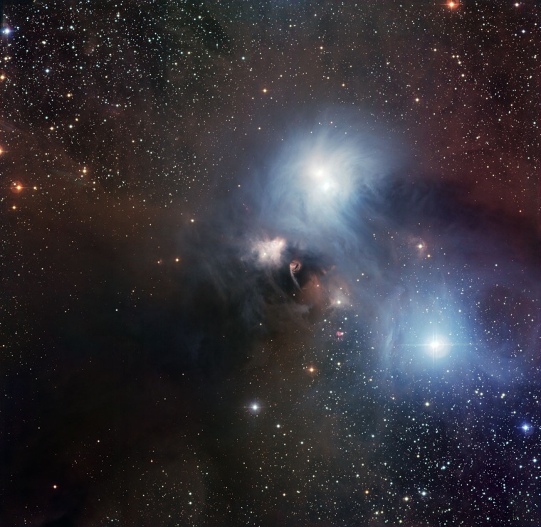 An image from the European Southern Observatory shows the star-forming region around the star R Coronae Australis.