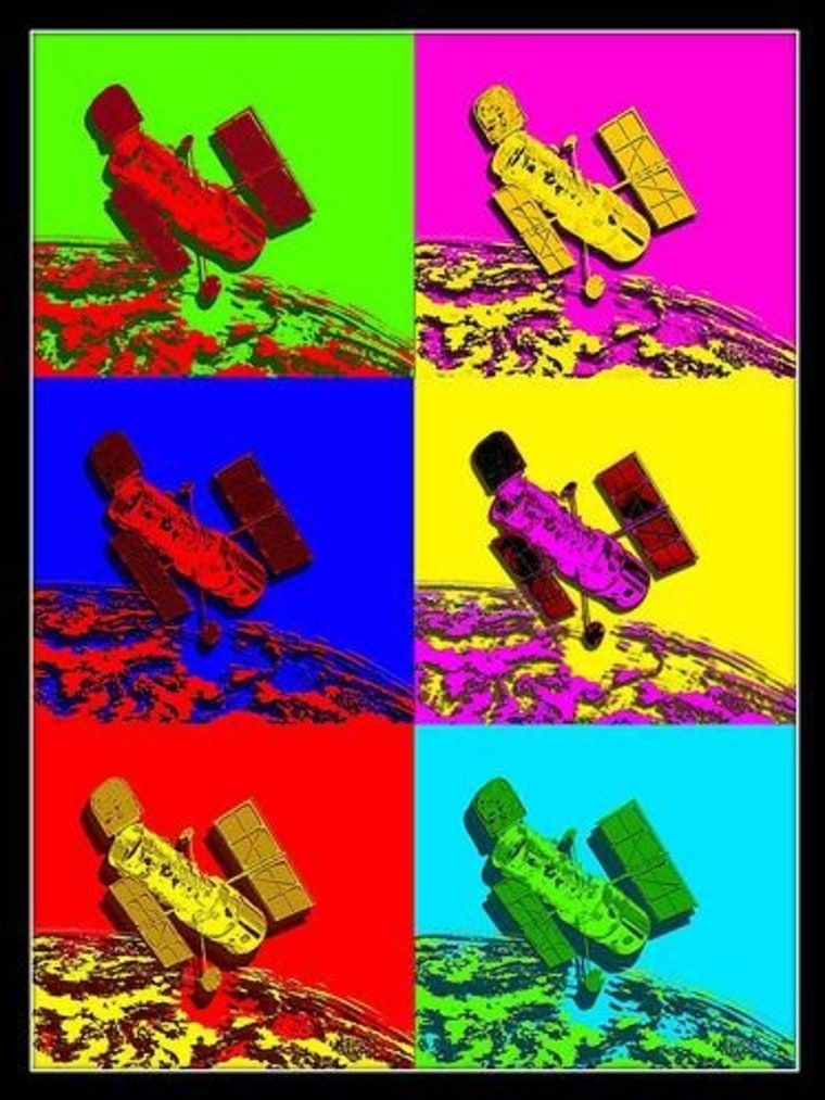 "Hubble in Warhol" pays tribute to two pop icons at the same time.