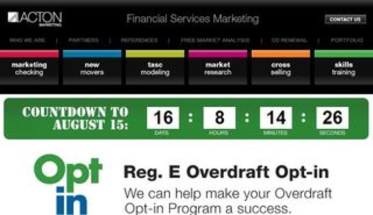 Banking industry consultant ActonFS.com is running a countdown clock to remind banks of the looming deadline.