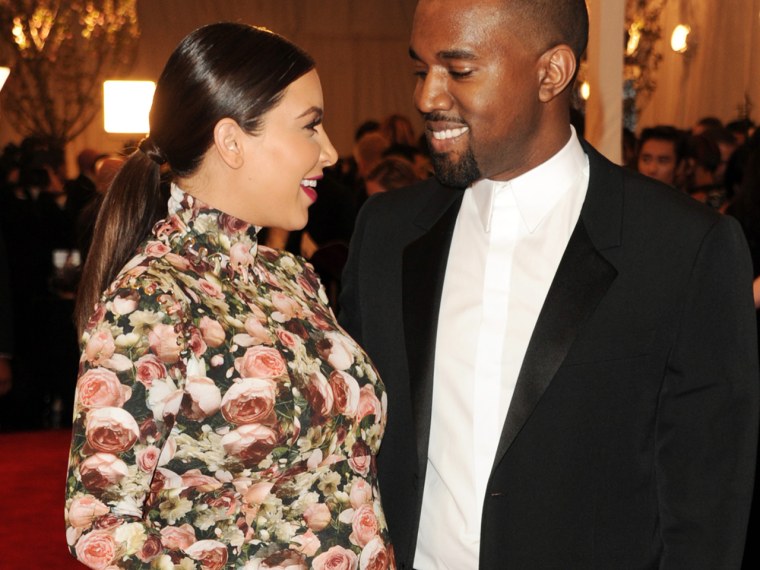 Kim Kardashian, left, and Kanye West attend The Metropolitan Museum of Art's Costume Institute benefit celebrating \"PUNK: Chaos to Couture\" on Monday,...