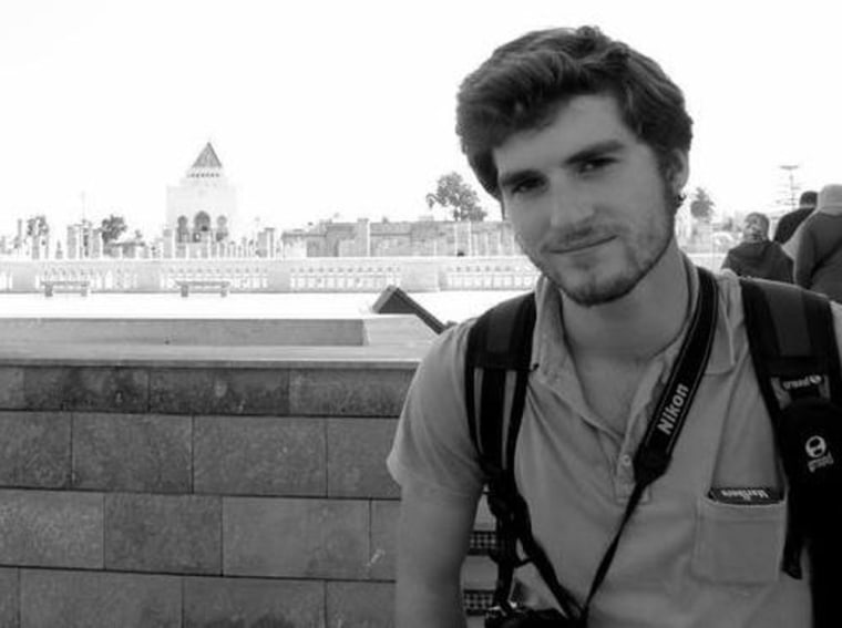 This undated photo provided by the Pochter family shows Andrew Driscoll Pochter, 21, who was killed during clashes in Alexandria, Egypt on Friday.