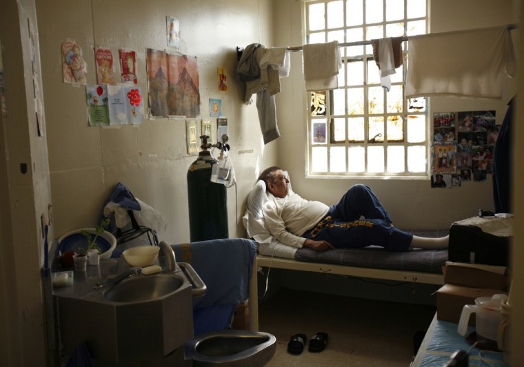 An inmate patient is shown in his cell at the California Medical Facility (CMF) in Vacaville, Calif., on March 17, 2010. CMF was established to provide a centrally located medical and psychiatric institution for the health care needs of California's male felon population.