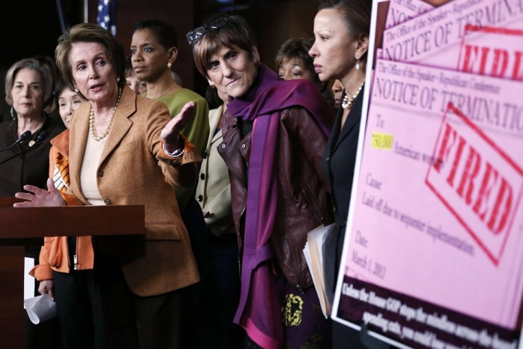 House Minority Leader Rep. Nancy Pelosi speaks during a news conference Feb. 28, 2013 on Capitol Hill in Washington.