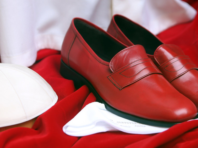 The skull cap and shoes for the next pope.