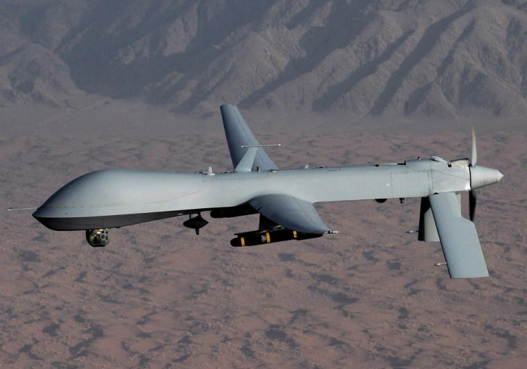 A Predator drone is shown in an undated photo from the Air Force.