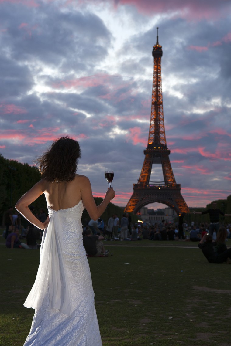 The wedding gown made its way to Paris.