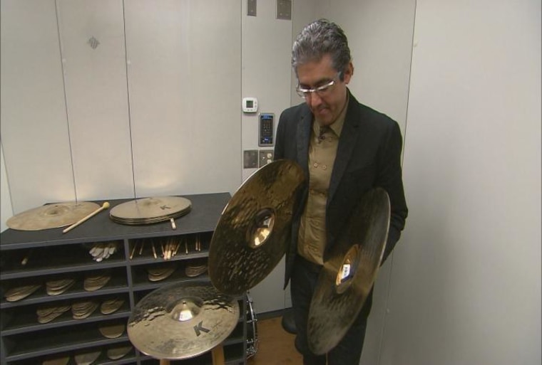 Classical percussionist Keith Aleo teaches at the Boston Conservatory of Music -- and also gave producer Stephanie Becker a crash course in cymbals.