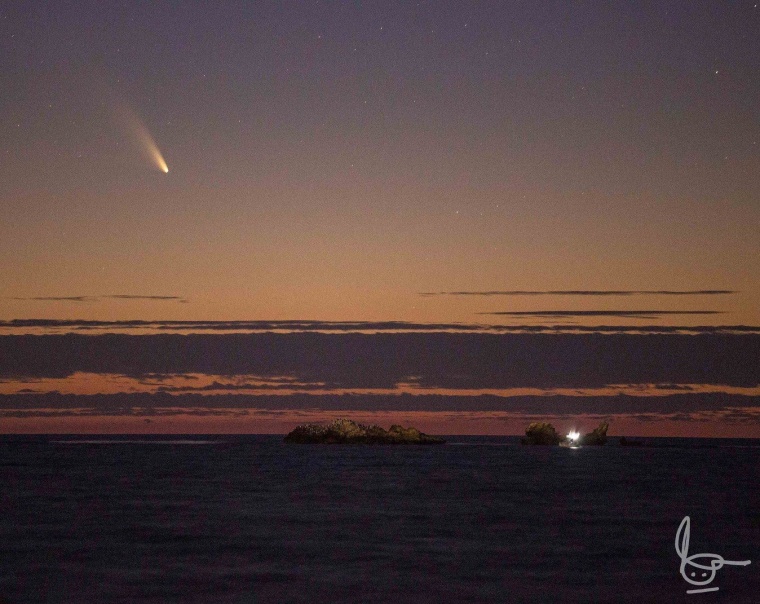 Rufus Canty posted this picture of Comet PanSTARRS to the Cosmic Log Facebook page on Tuesday.