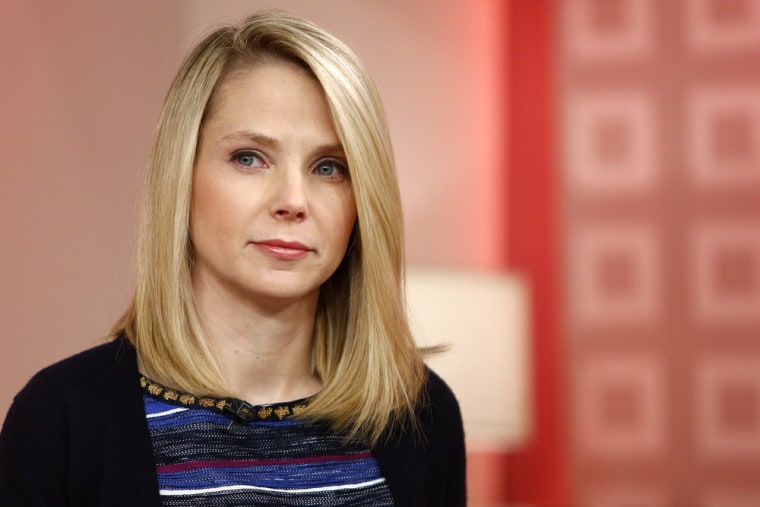 This image released by NBC shows Yahoo CEO Marissa Mayer appearing on NBC News'