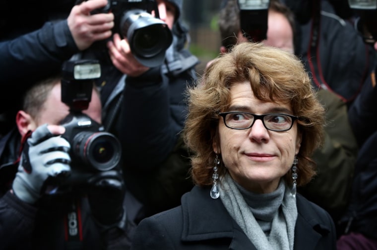 Vicky Pryce, ex-wife of Chris Huhne, arrives at Southwark Crown Court to be sentenced on Monday in in London.