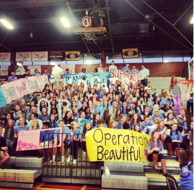 The students kicked off Operation Beautiful on Friday with a pep rally in the gym.