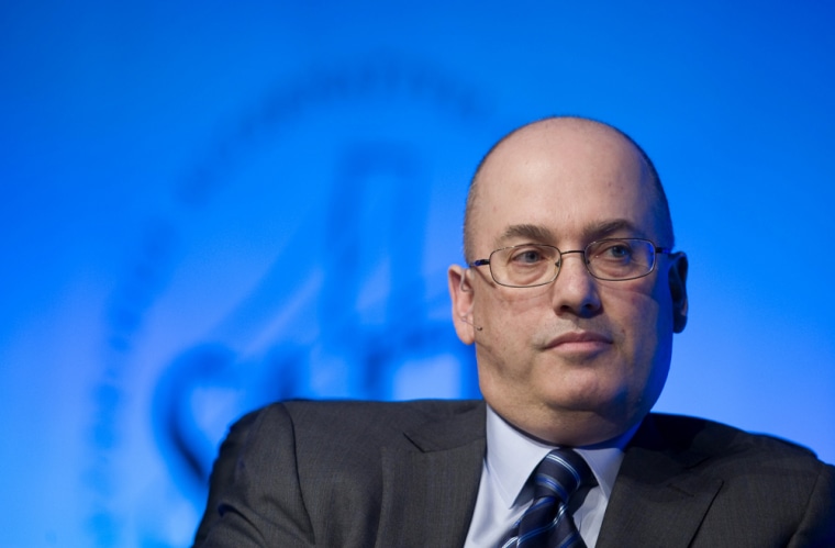 Hedge fund manager Steven A. Cohen, founder and chairman of SAC Capital Advisors, listens to a question during an interview at the SkyBridge Alternatives Conference in Las Vegas in May 2011.