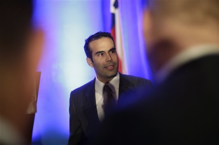 George P. Bush is shown Feb. 26 during an appearance at the Texas Business Leadership Council in Austin.