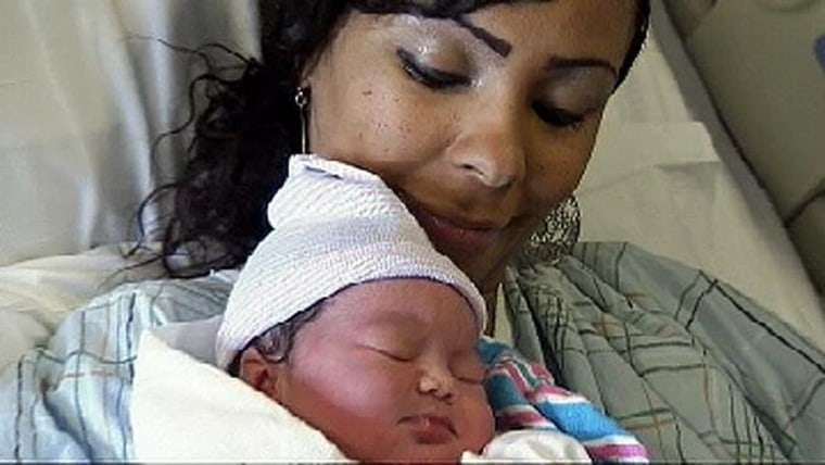 Mother Chantelle Legrand with baby Alani Evelyn Mars.