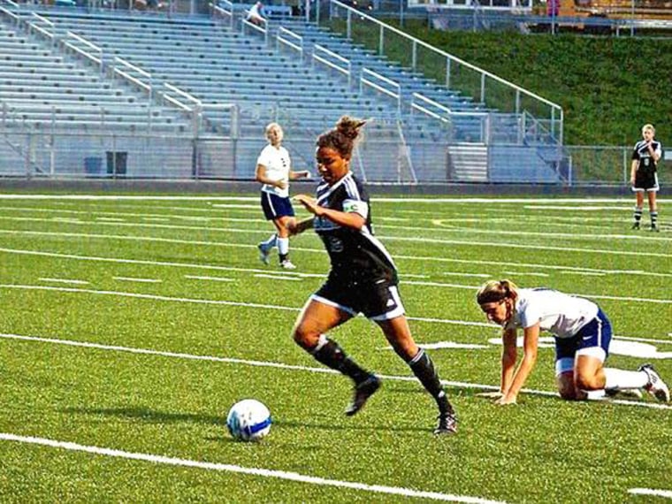 Olivia Brandy, now 19, suffered her first concussion during a soccer game when she was a freshman in high school. Now an elite player, she has had five concussions, but continues to play under a doctor's care. New guidelines say players should be pulled from play at the first sign of head injury.
