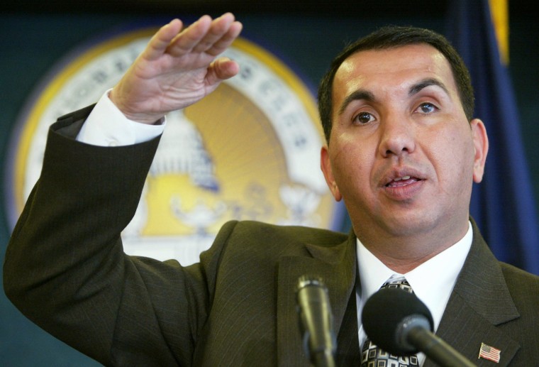 Iraqi attorney Mohammed Odeh al-Rehaief, who lost vision in his left eye when he helped rescue former POW U.S. Army Private Jessica Lynch, addresses the media at the National Press Club on Nov. 10, 2003 in Washington.