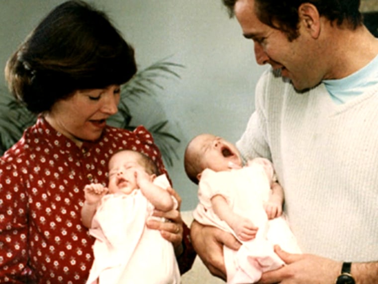 The Bushes and their newborn twins.
