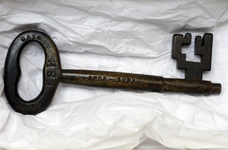 A key to the original front gate at the Eastern State Penitentiary in Philadelphia.