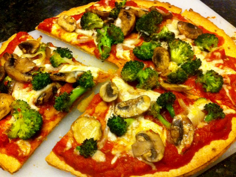 Joy's whole wheat vegetable pizza