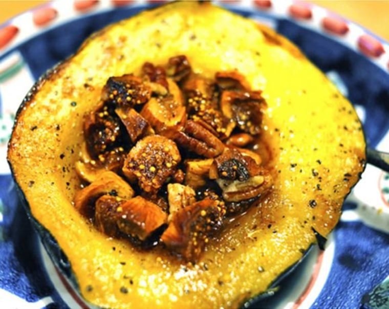 Fig-stuffed acorn squash make a yummy appetizer or side dish.
