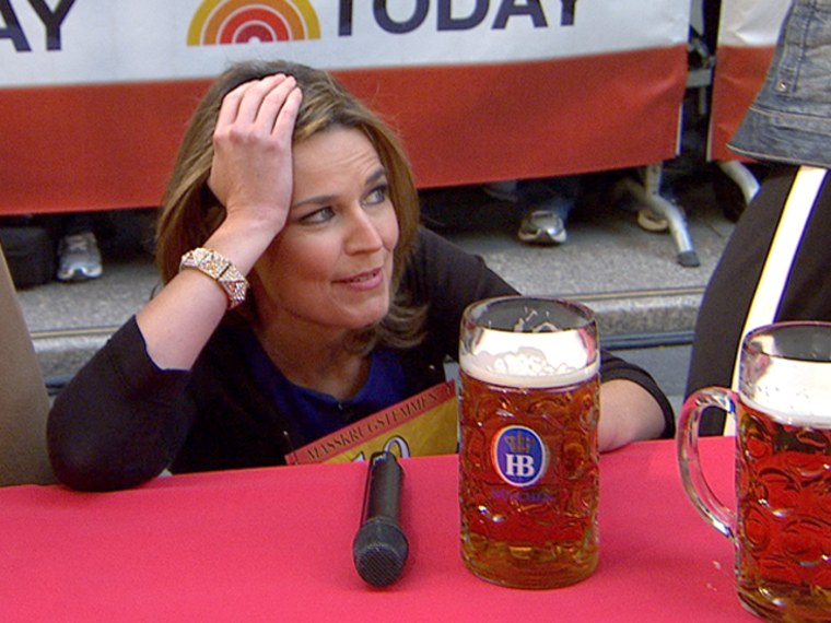 Competitive Savannah Guthrie is bummed when she forfeits.