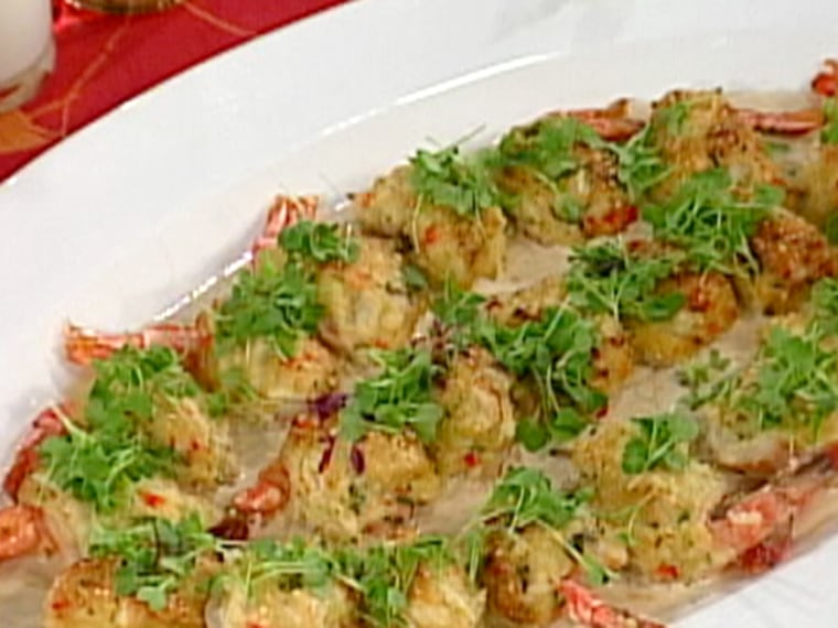 Shrimp stuffed with crabmeat