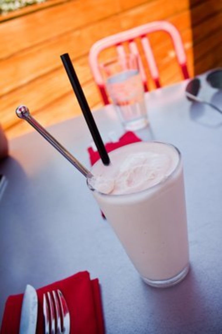 The foie gras milkshake from Flip Burger Boutique.