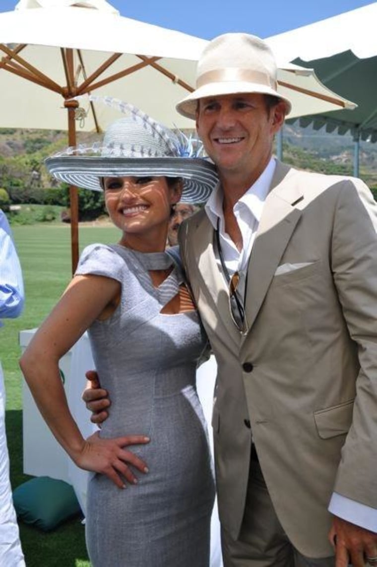 Giada and her husband, Todd, put on their best hats for the party.