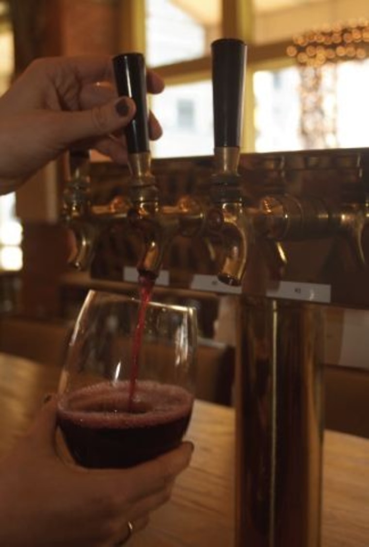 Wines on tap are the hot new trend, as is shown in this photo from New York's City Winery.
