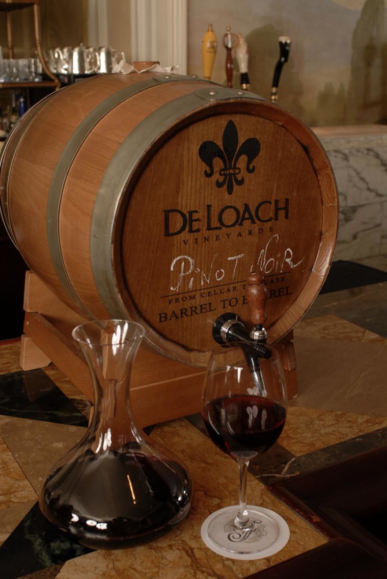 The DeLoach wine-on-tap barrel