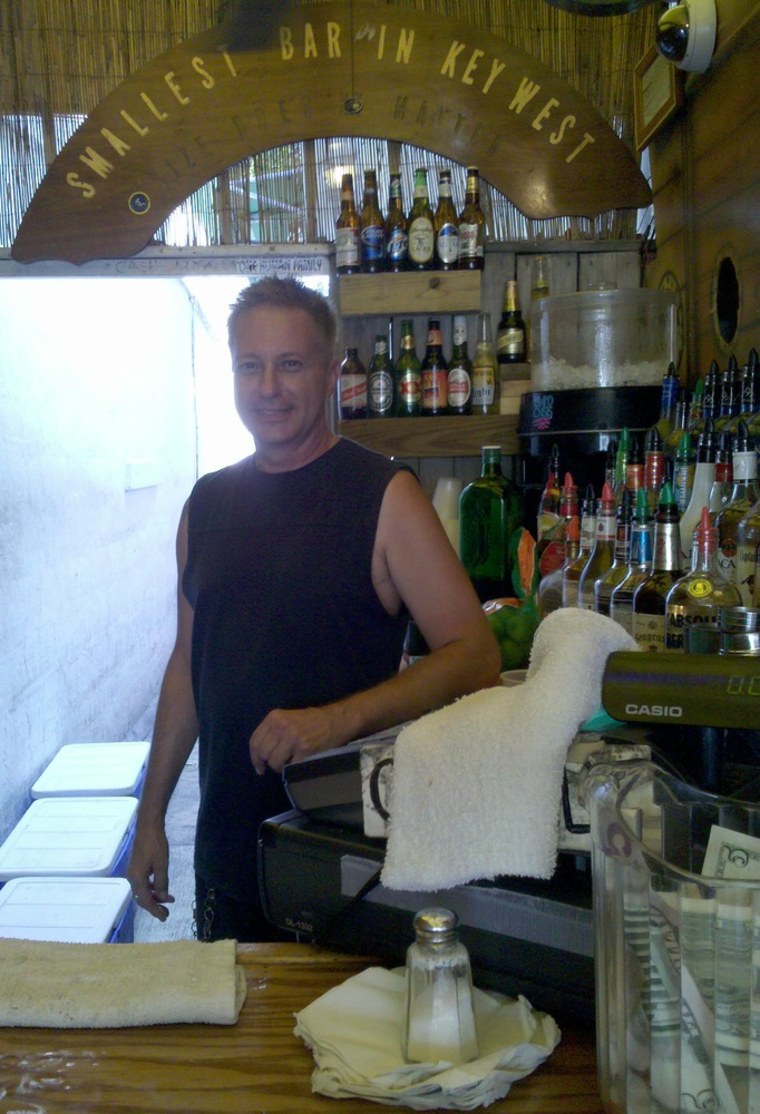 Waiting for a drink? If you're at the Smallest Bar in Key West, Fla., you won't be waiting long.