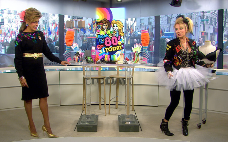 Hoda Kotb and Kathie Lee Gifford strut their stuff in '80s attire.