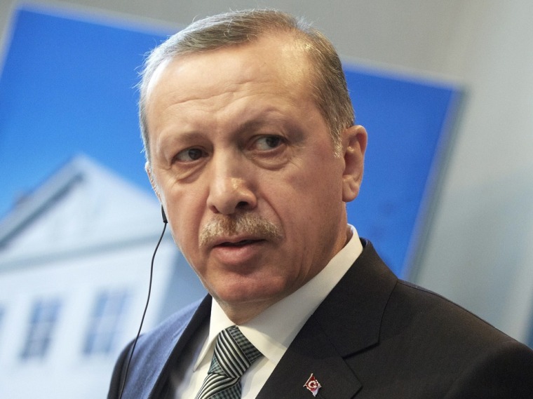 U.S. officials said Turkish premier Tayyip Erdogan, shown Thursday at The Hague, accepted the apology from Israeli Prime Minister Benjamin Netanyahu.
