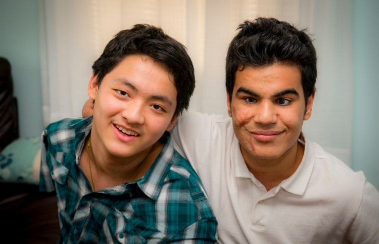 Ahmed Sharif, right, with his best friend Ngawang Tsestin, left, in New York recently.