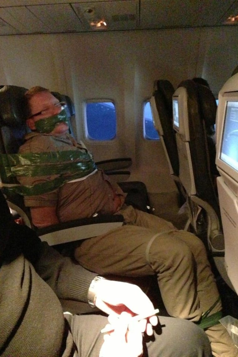 unruly passenger taped to seat on Icelandair flight