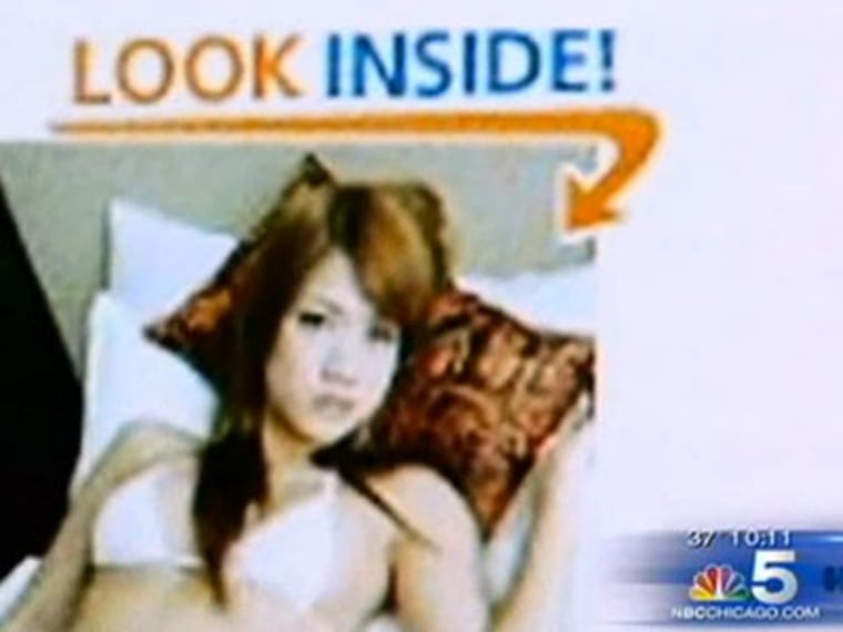 NBC Chicago screenshot of Amazon bikini girl