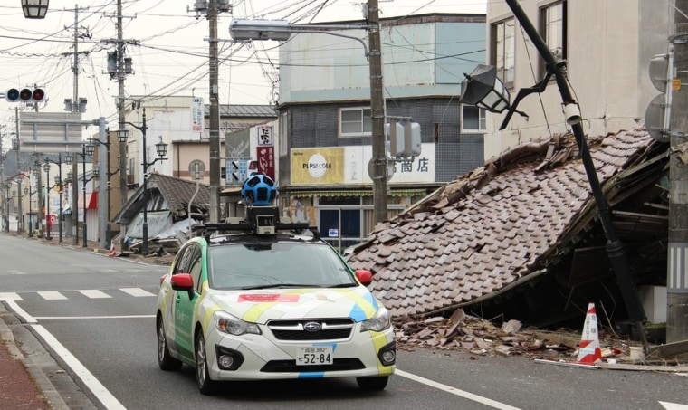 Google's camera-equipped vehicle moves through Namie in a photo released on March 27, 2013 and taken earlier in the month.