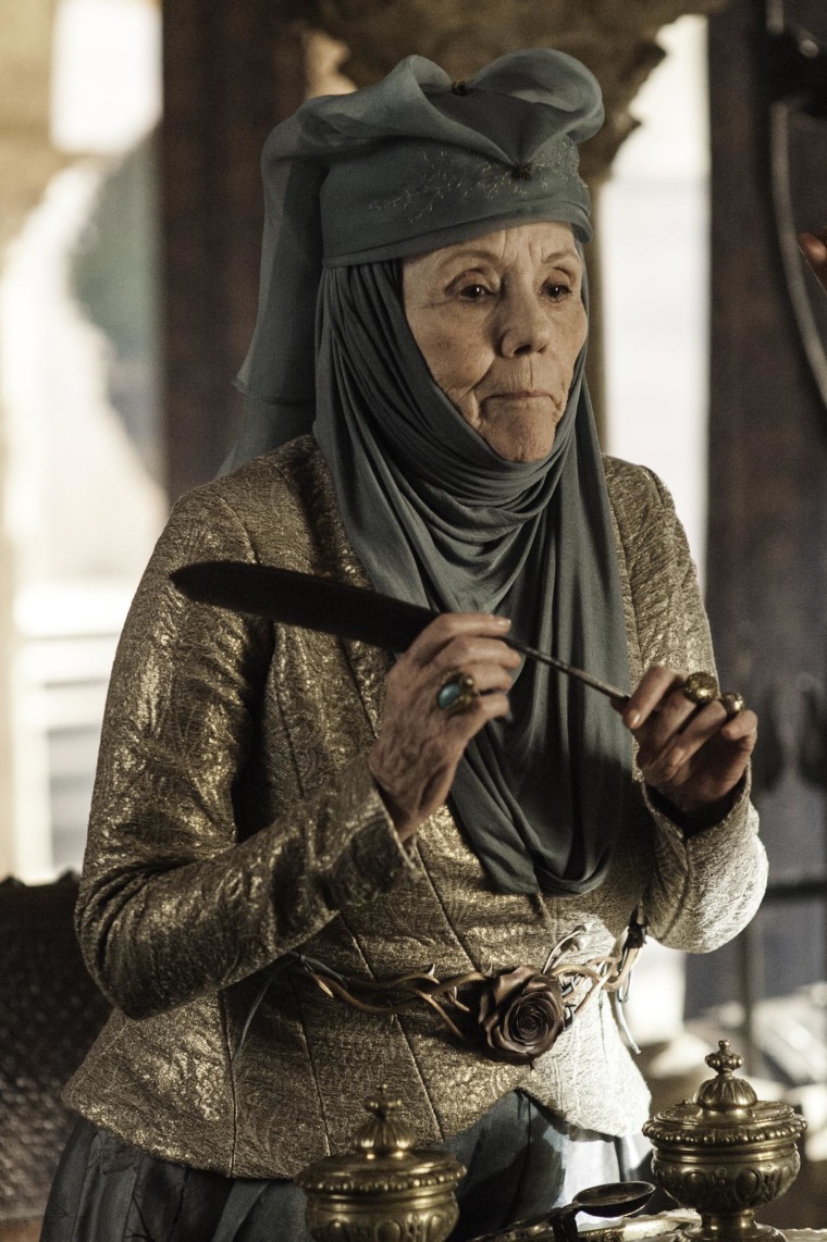 Diana Rigg plays Olenna Tyrell in season 3.