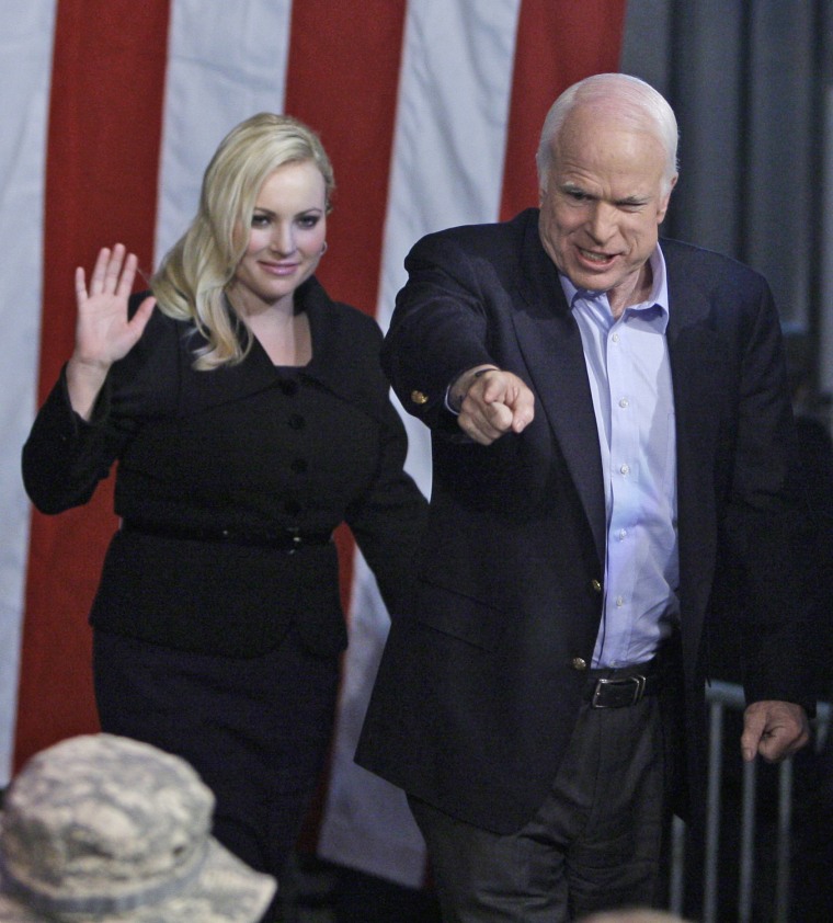 Meghan McCain with father Sen. John McCain in 2008.