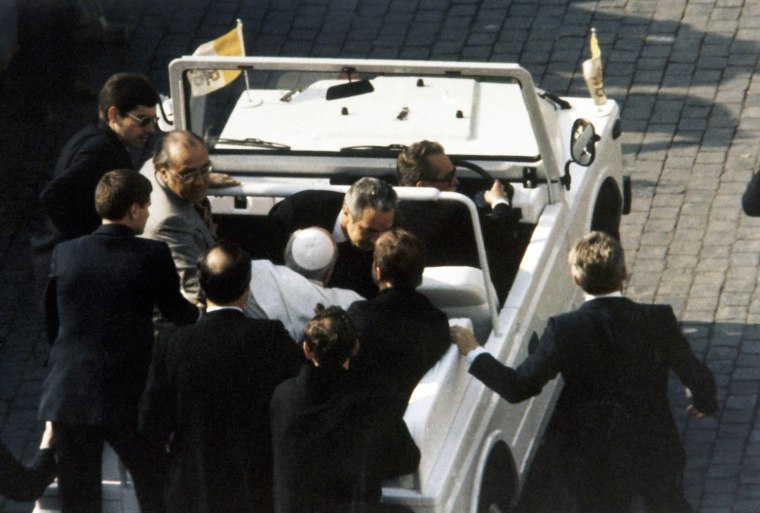 A 1981 assassination attempt on Pope John Paul II in St. Peter's Square.