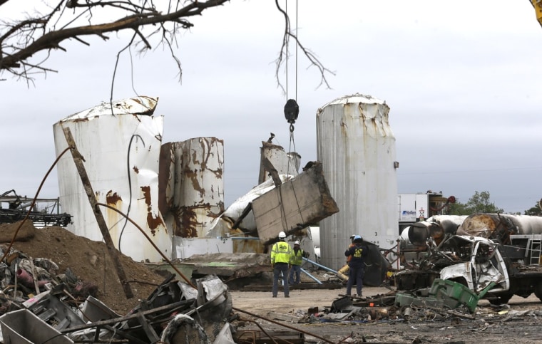 Investigators said ammonium nitrate caused the explosion at a fertilizer plant in West, Texas, on April 17. Fourteen people died and more than 200 more were injured in the blast.