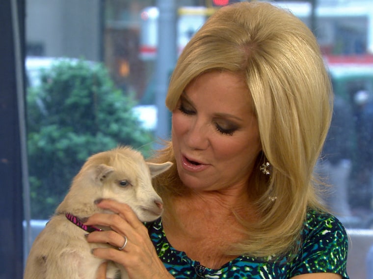 Kathie Lee and the goat named Kathie Lee.