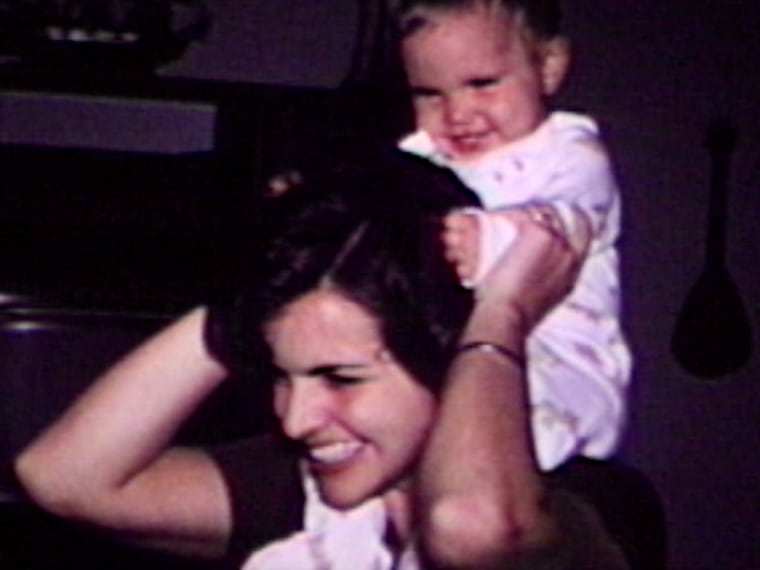 Natalie Morales gets a lift from her mom.