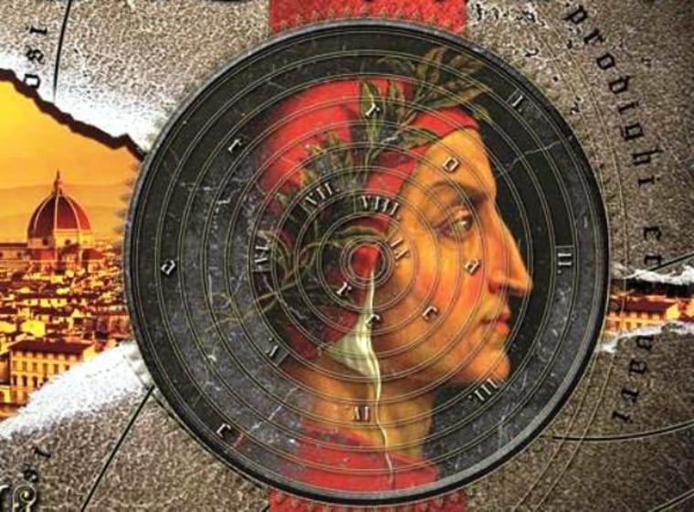 A portrait of Italian poet Dante Alighieri on Dan Brown's latest thriller,