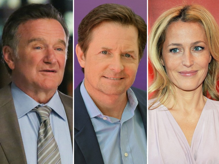 IMAGE: Robin Williams, Michael J. Fox, Gillian Anderson