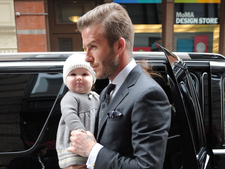 David Beckham looks so sweet with his daughter, Harper, in New York City.