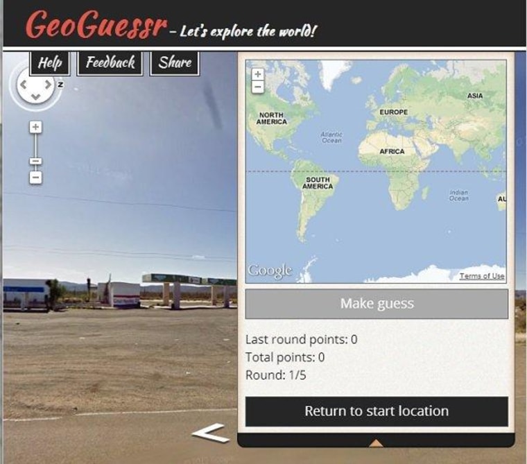 Check out: GeoGuessr, the Google Maps game – Wondermark