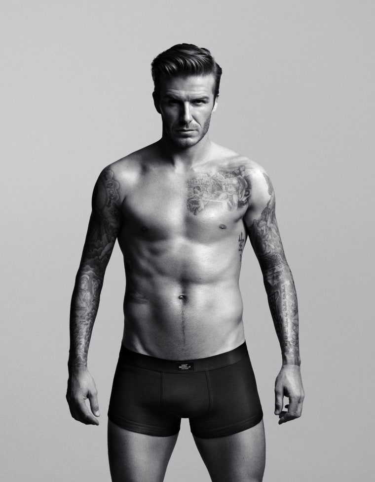 David Beckham models for H&M — using his real body.