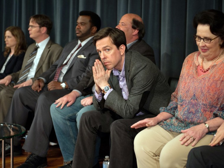 The cast of \"The Office\" says \"so long.\"