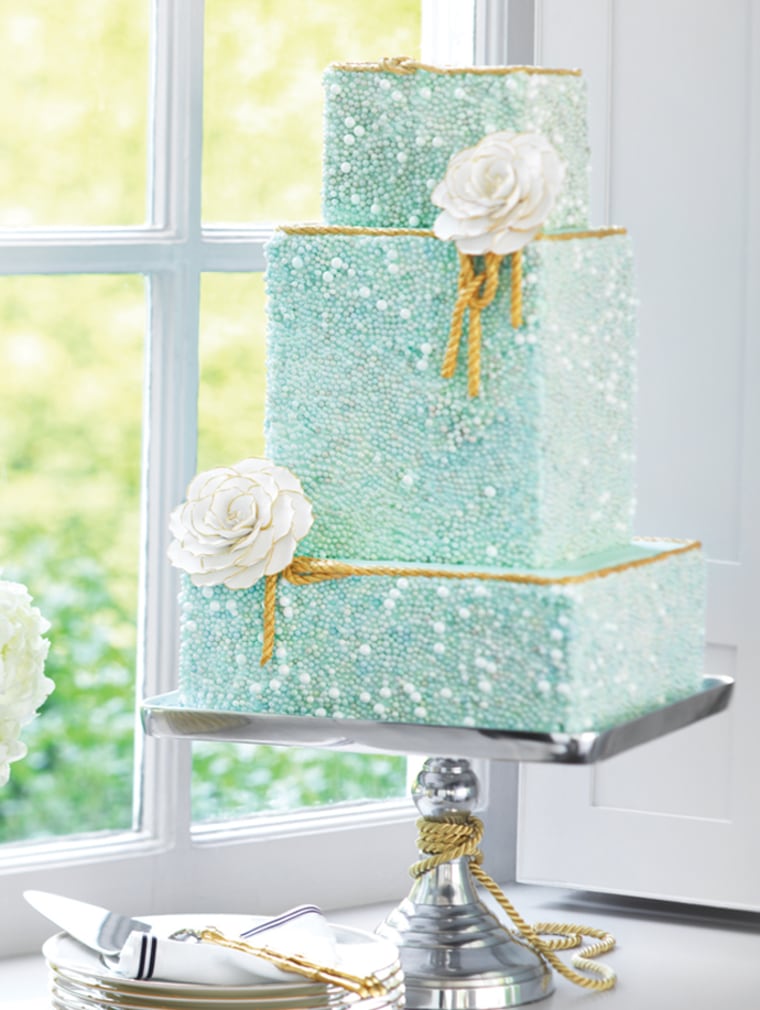 A tasty beauty: This seafoam-glitter cake won the most TODAY.com votes.